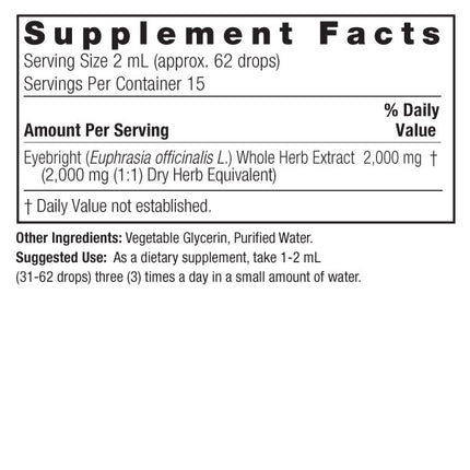 Eyebright Liquid Extract – 30ml – Alcoholvrij