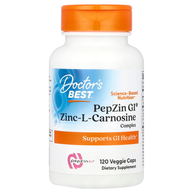 PepZin GI – Zinc‑L‑Carnosine, 120 plantaardige capsules