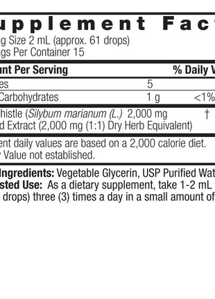 Mariadistel Extract – Alcoholvrij & Vloeibaar 2000 mg - Nature's Answer - SuperfoodShop