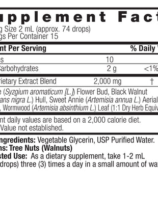 Zwarte Walnoot Tinctuur met Absintalsem – Alcoholvrij Kruidenextract (30 ml) - Nature's Answer - SuperfoodShop