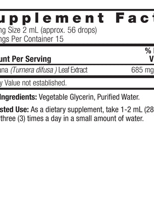 Damiana Extract – Alcoholvrij Vloeibaar Kruidenextract 30 ml - Nature's Answer - SuperfoodShop