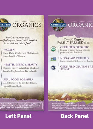 Organics Women’s Once Daily Multi – 60 biologische tabletten