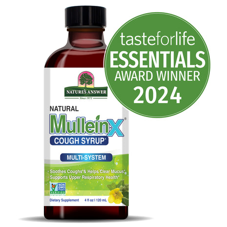 Mullein - X™ Multi System Hoestsiroop – Met Koningskaars & Honing (120ml) - Nature's Answer - SuperfoodShop