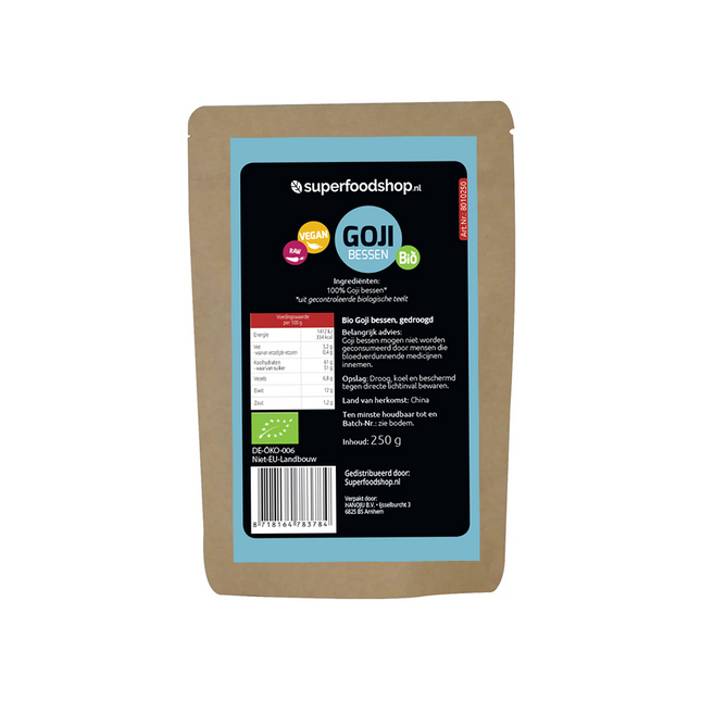 Bio Goji Bessen 250gr – Pure & Natuurlijk