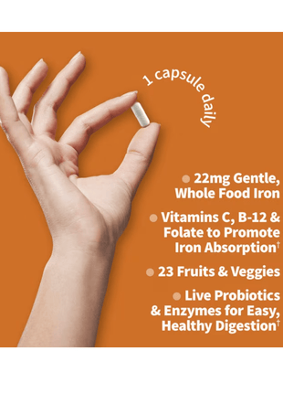 Vitamin Code RAW IJzer – Plantaardig & Zuiver - (30 capsules) - Garden of Life - SuperfoodShop